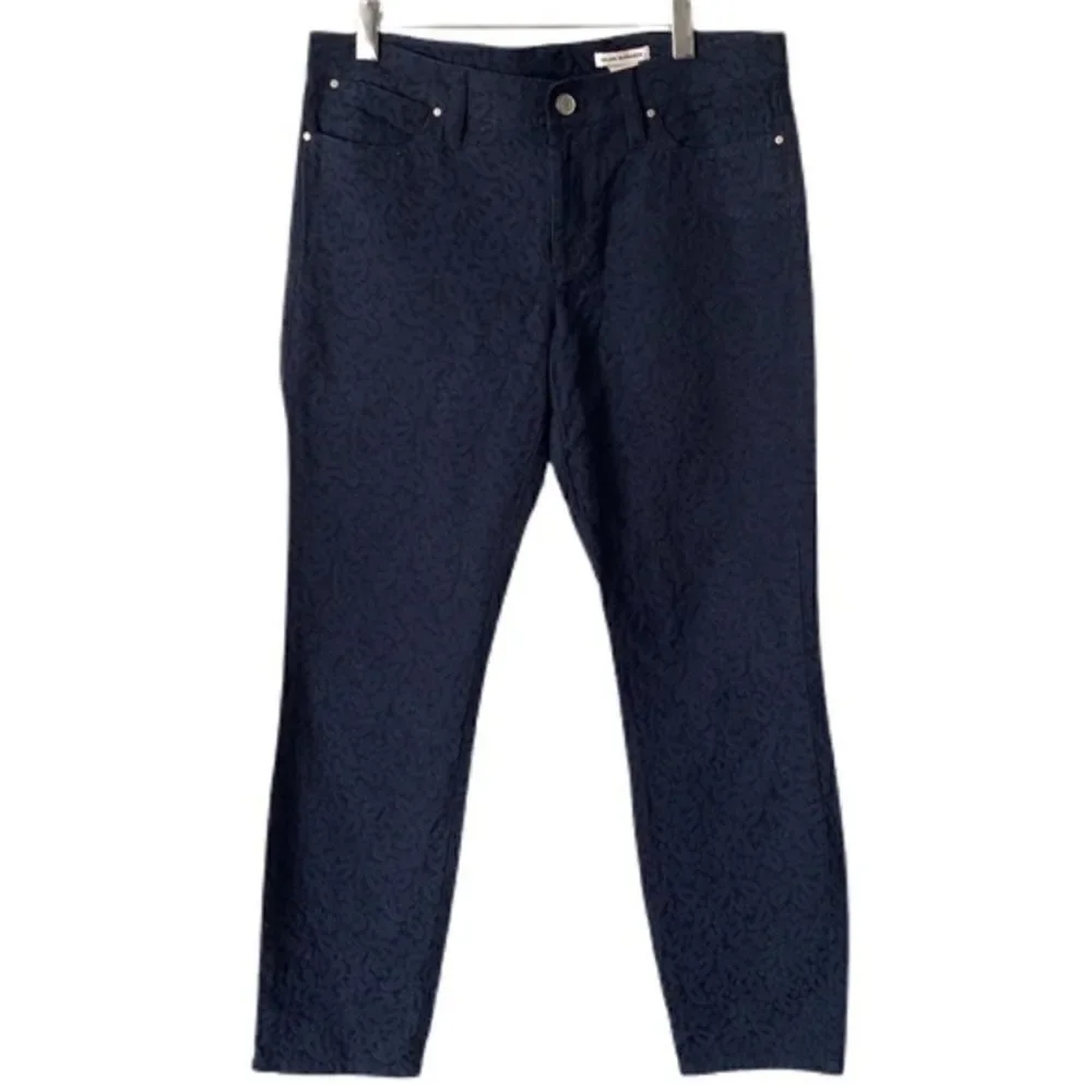 Club Monaco Women’s Paisley Print Ankle Denim Pants